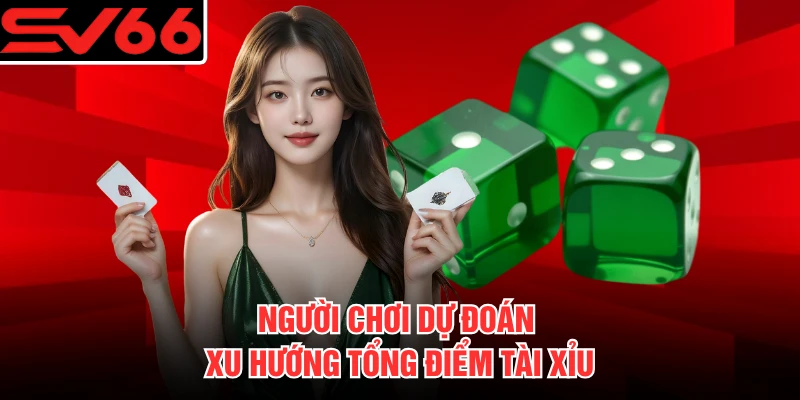 Người chơi dự đoán xu hướng tổng điểm Tài Xỉu